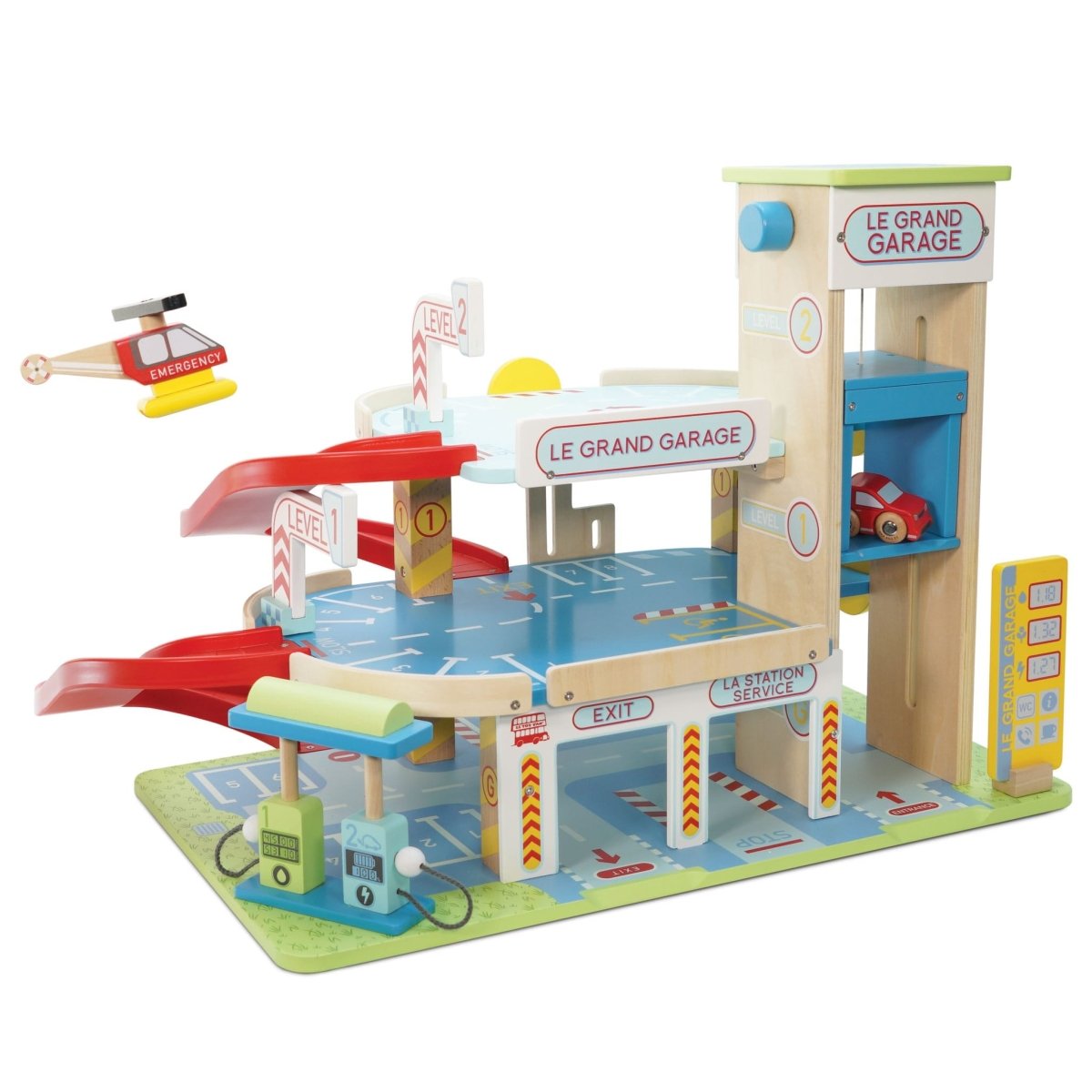 Le Toy Van Car and Garage Play Set – for children, available at Learning Bugs UK