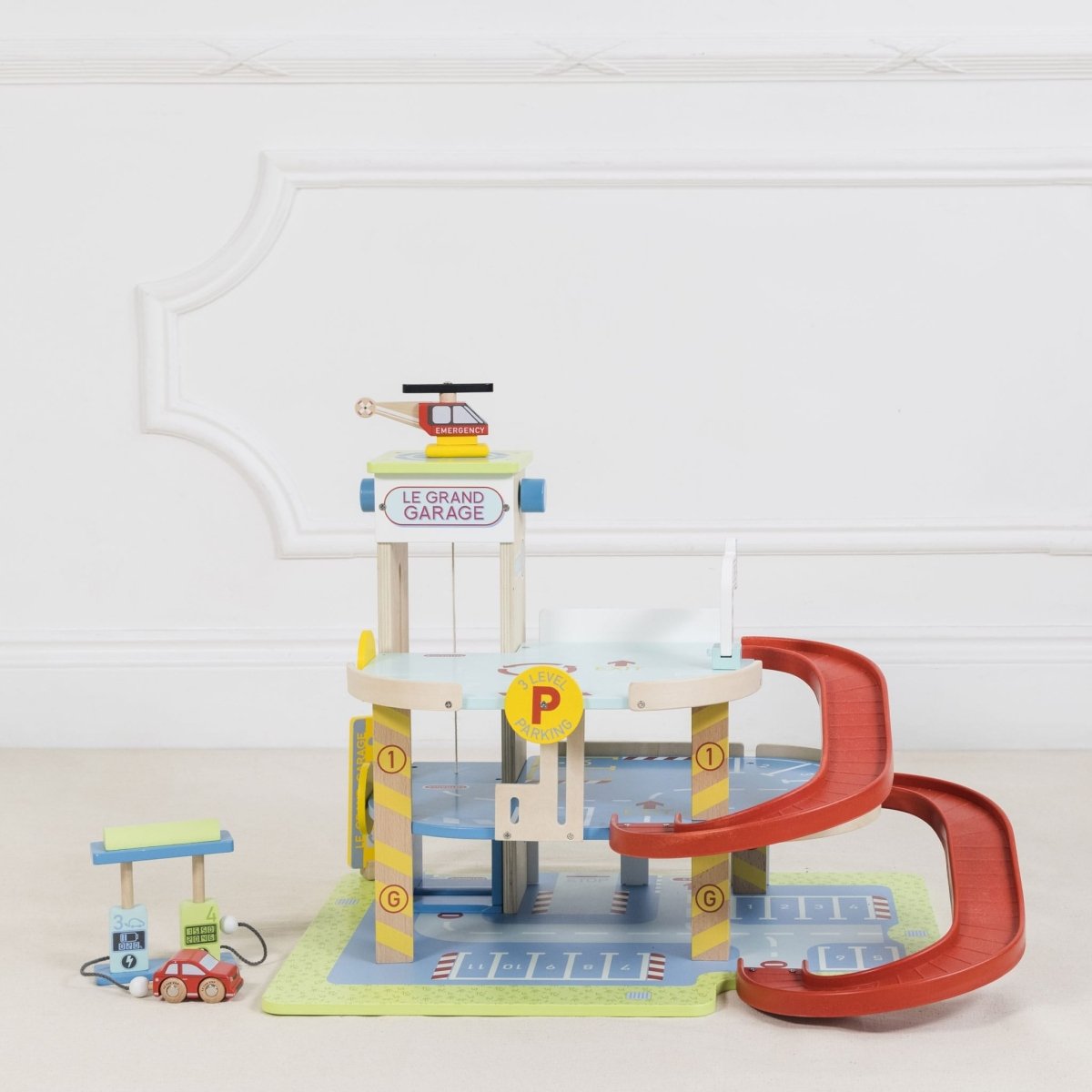 Le Toy Van Car and Garage Play Set – for children, available at Learning Bugs UK