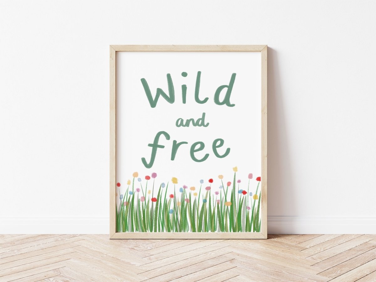 Wild + Free Print – for children, available at Learning Bugs UK