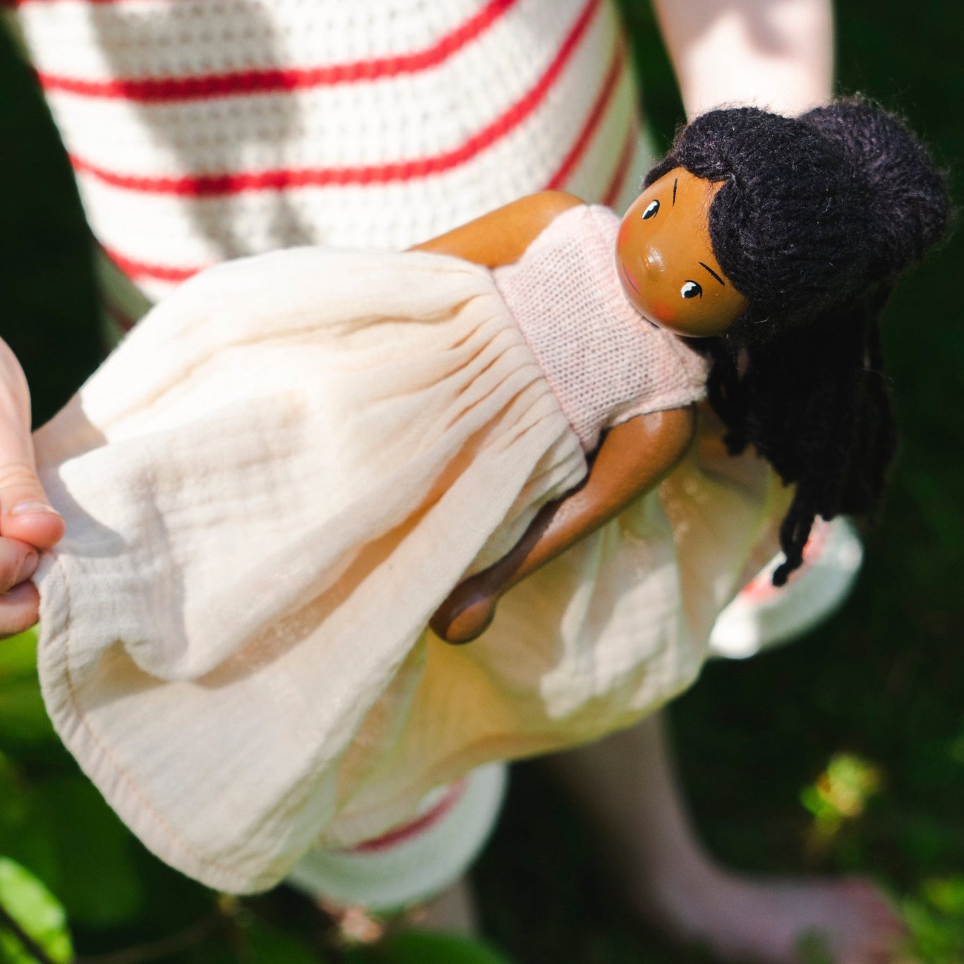 Buy Lola Wooden Doll | Wooden dolls house doll for kids by Learning Bugs UK