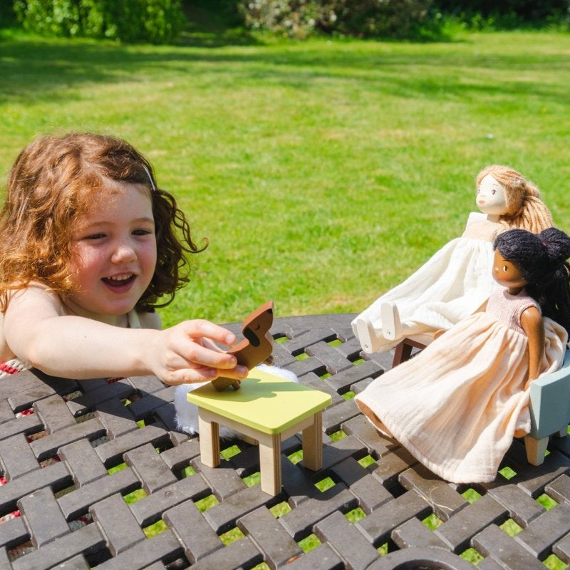Fearne Wooden Doll – Wooden dolls house doll for children, available at Learning Bugs UK
