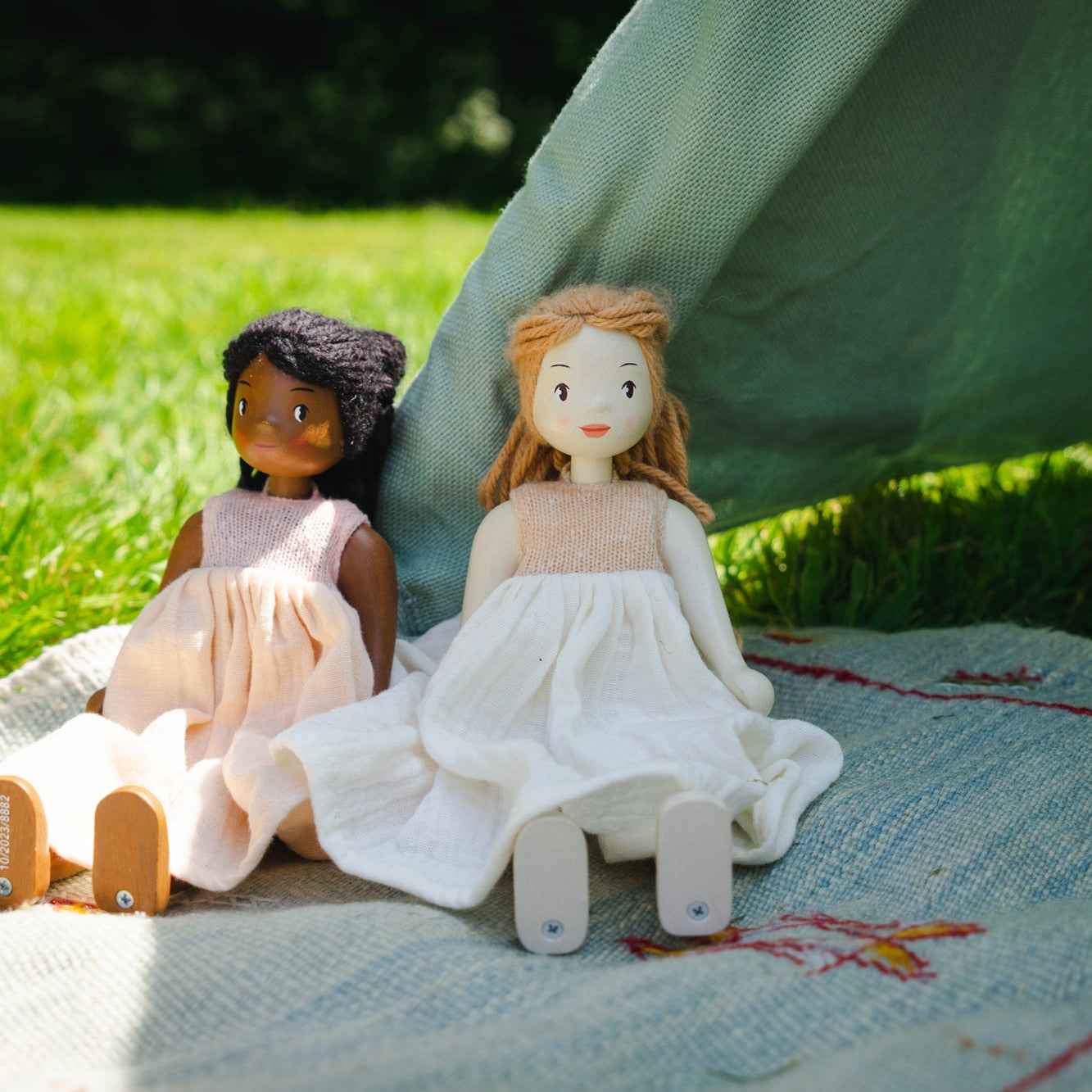 Buy Lola Wooden Doll | Wooden dolls house doll for kids by Learning Bugs UK
