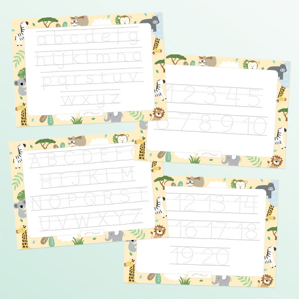 Letters & Numbers Writing Mats – for children, available at Learning Bugs UK