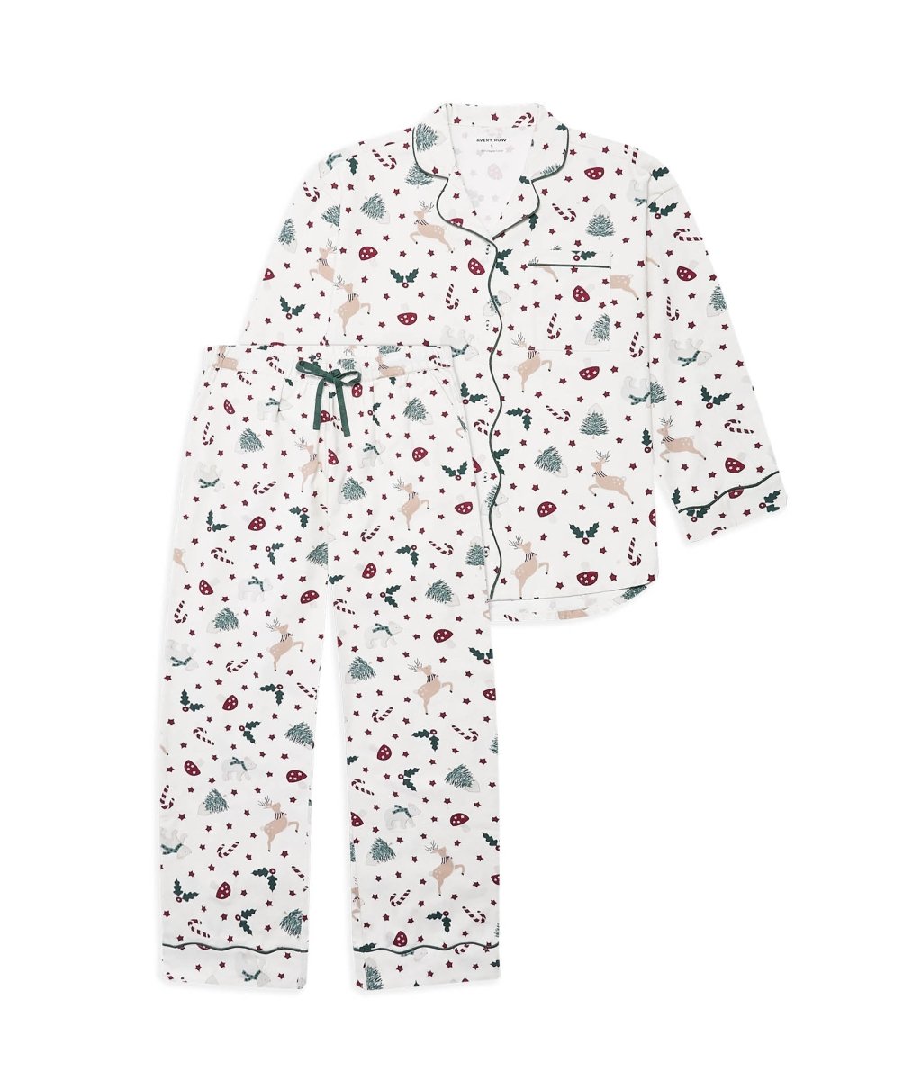 Avery Row Women's Flannel Pyjamas - Christmas Carousel – Christmas for children, available at Learning Bugs UK