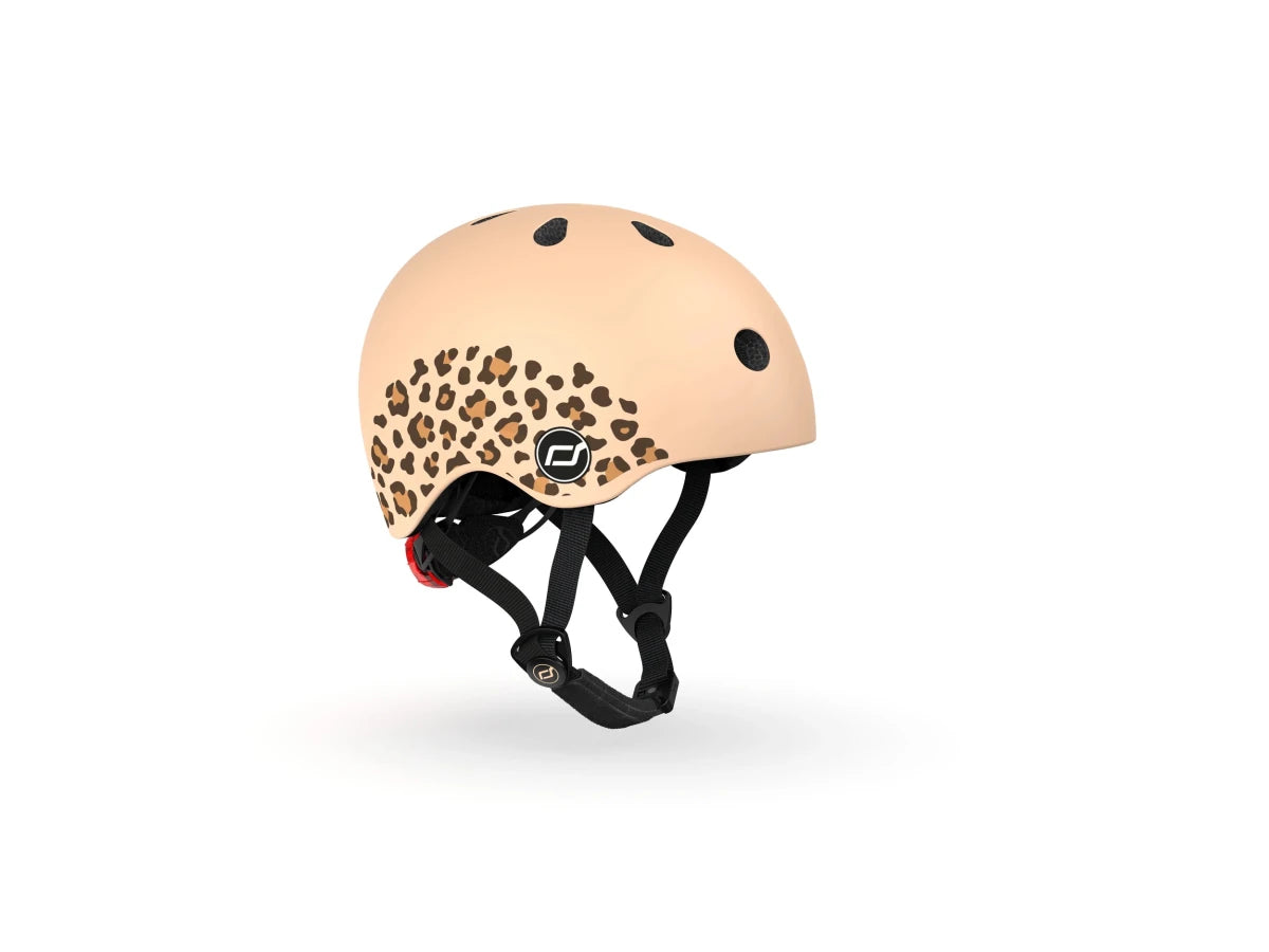 Scoot & Ride toddler helmet with Leopard print, size XXS-S