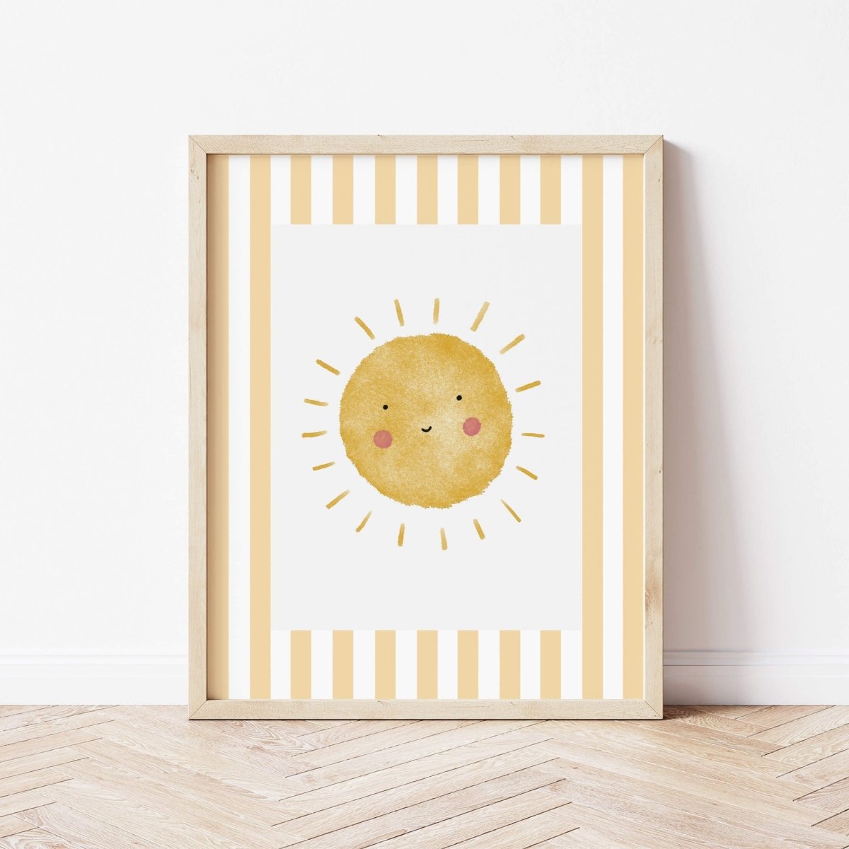 Sunshine Print - Yellow Stripes – for children, available at Learning Bugs UK