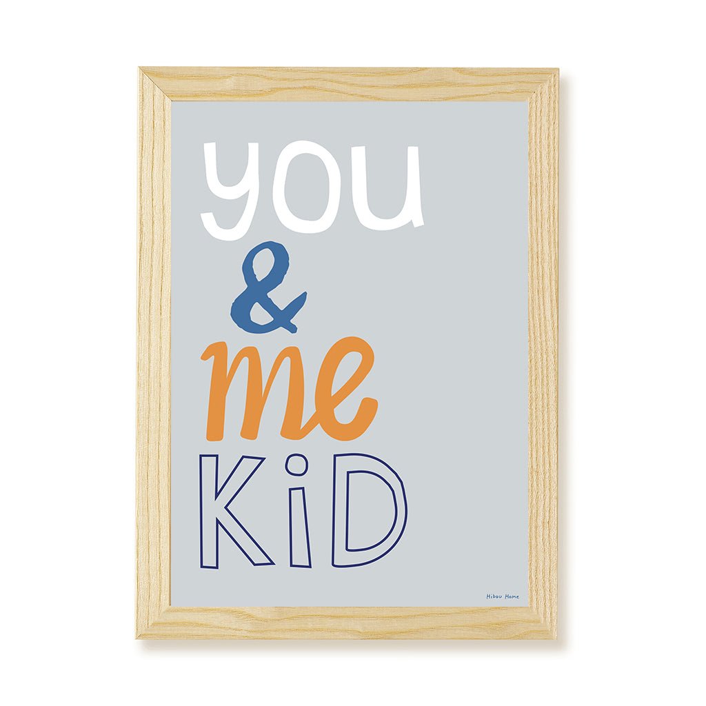Hibou Design You & Me Kid Art Print - Blue – Fine art for children, available at Learning Bugs UK