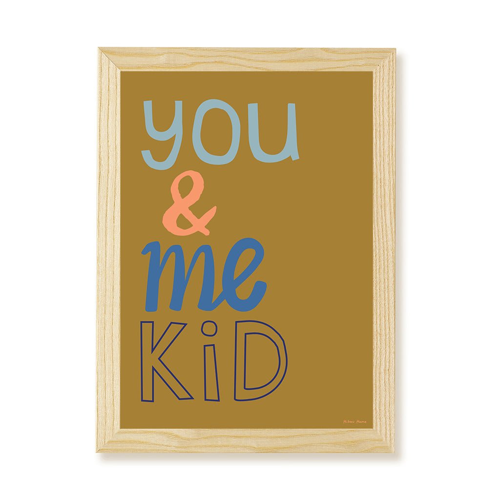 Hibou Design You & Me Kid Art Print - Olive – Fine art for children, available at Learning Bugs UK