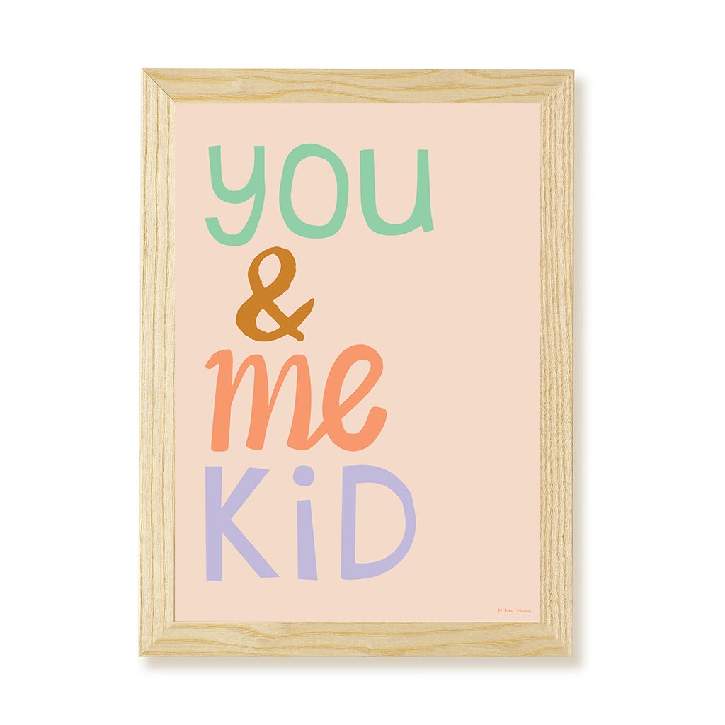 Hibou Design You & Me Kid Art Print - Pink – Fine art for children, available at Learning Bugs UK