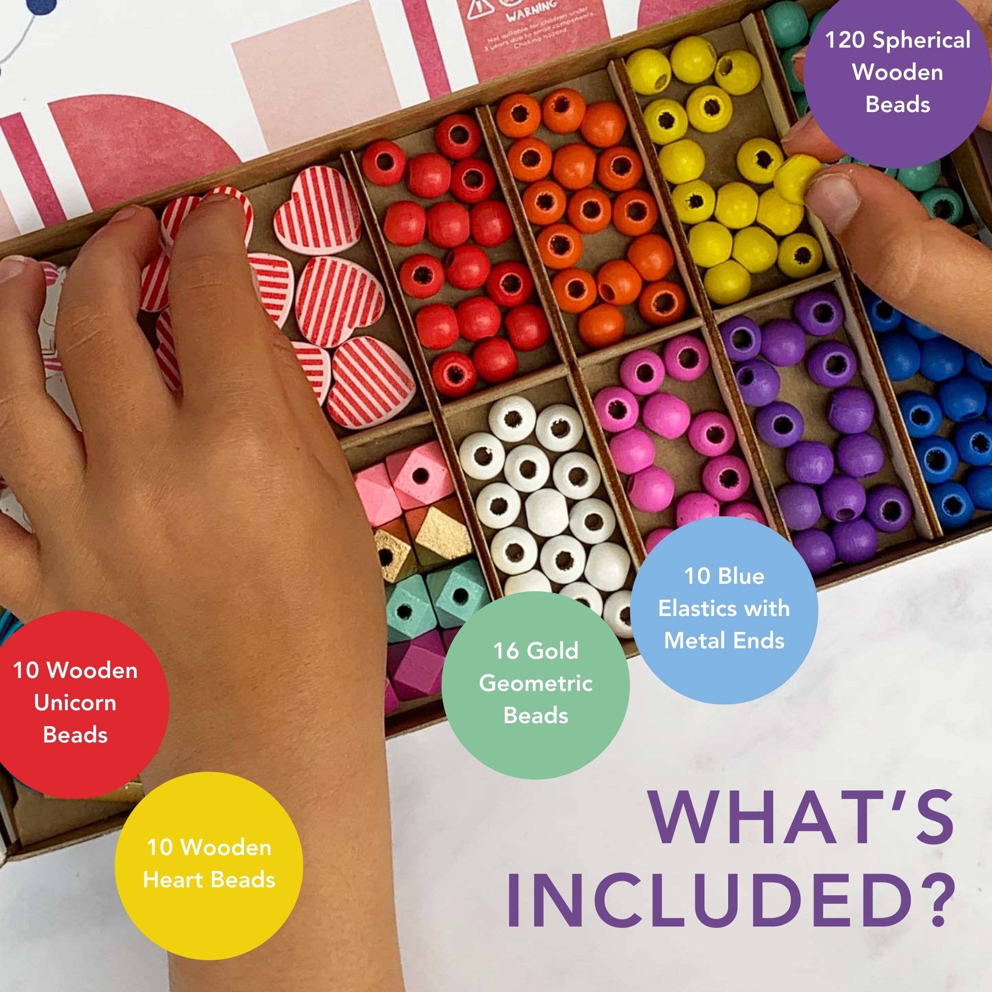 Buy Unicorn & Heart Bracelet Making Kit | Art and Craft Box for kids by Learning Bugs UK