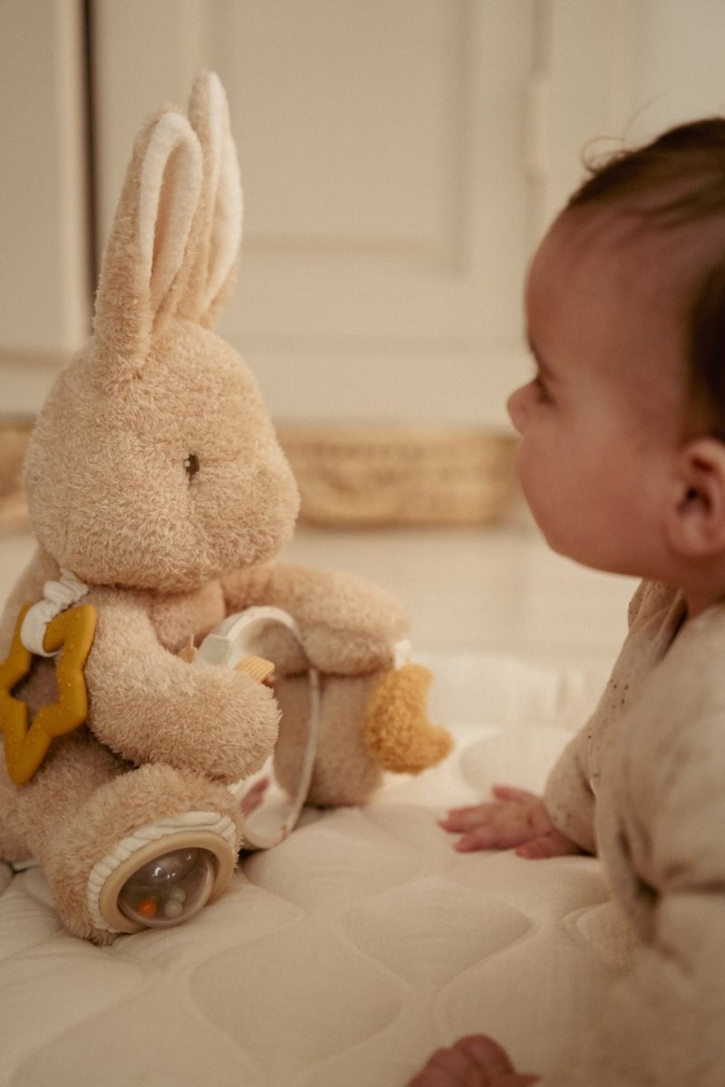 Activity Cuddle Toy Baby Bunny – for children, available at Learning Bugs UK