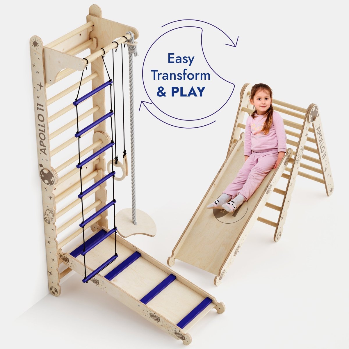 Goodevas Apollo Swedish Wall Indoor Climbing Set – Swedish wall for children, available at Learning Bugs UK