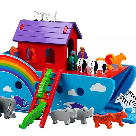 Lanka Kade Large Rainbow Noah's Ark Playset – Play Figurines & Playsets for children, available at Learning Bugs UK