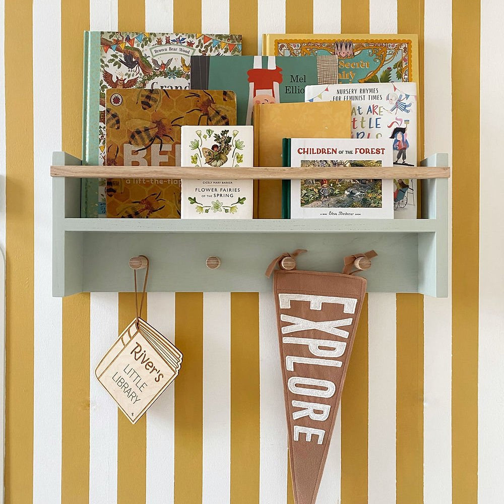 Buy Autumns Corner - The Colour Pop Peg Rail Bookshelf | Bookshelf for kids by Learning Bugs UK