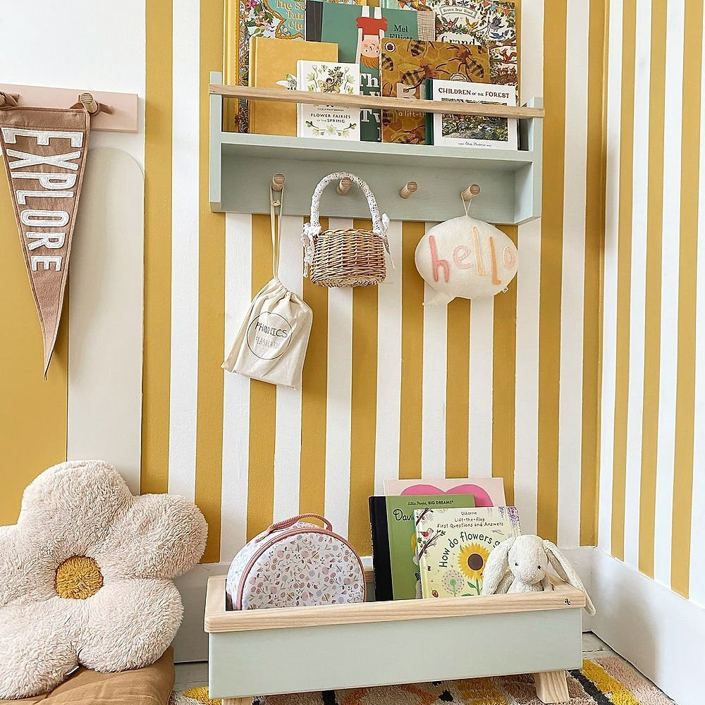 Buy Autumns Corner - The Colour Pop Peg Rail Bookshelf | Bookshelf for kids by Learning Bugs UK