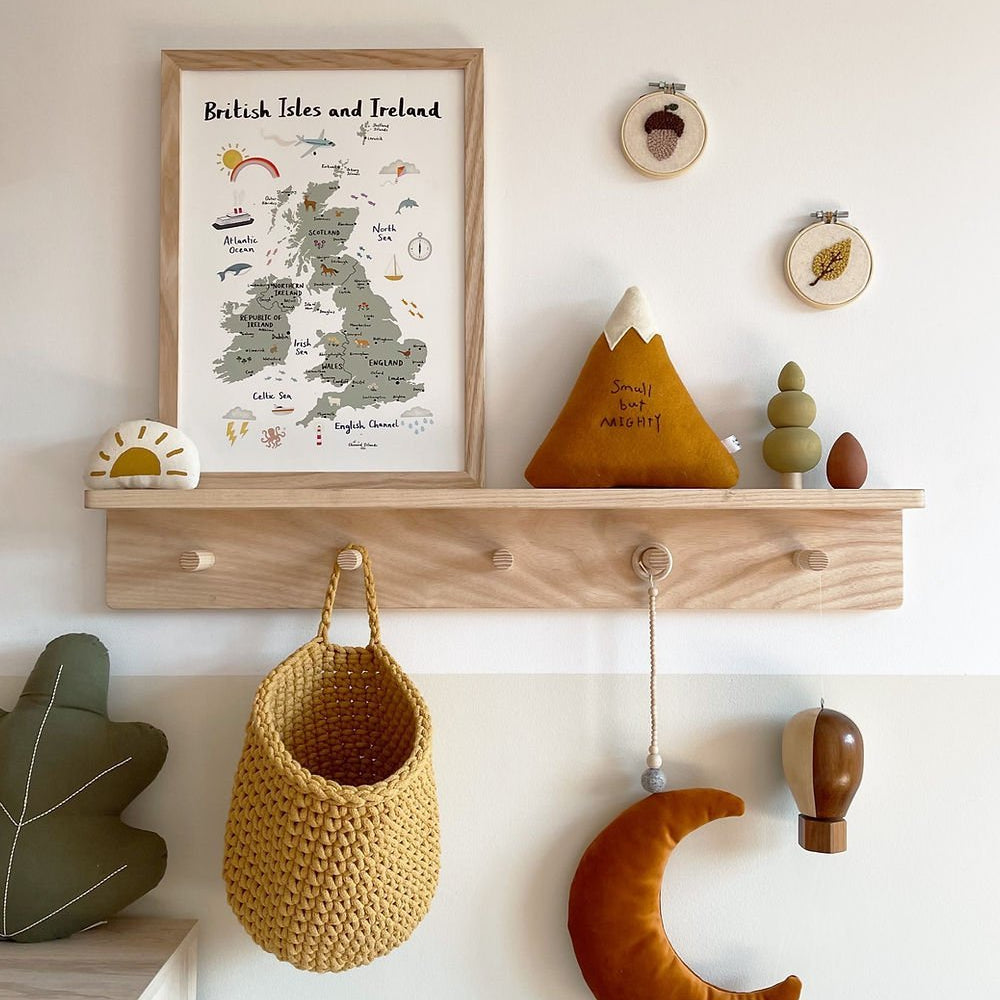 Buy Autumns Corner - The Peg Rail Shelf | Peg Rail Shelf for kids by Learning Bugs UK