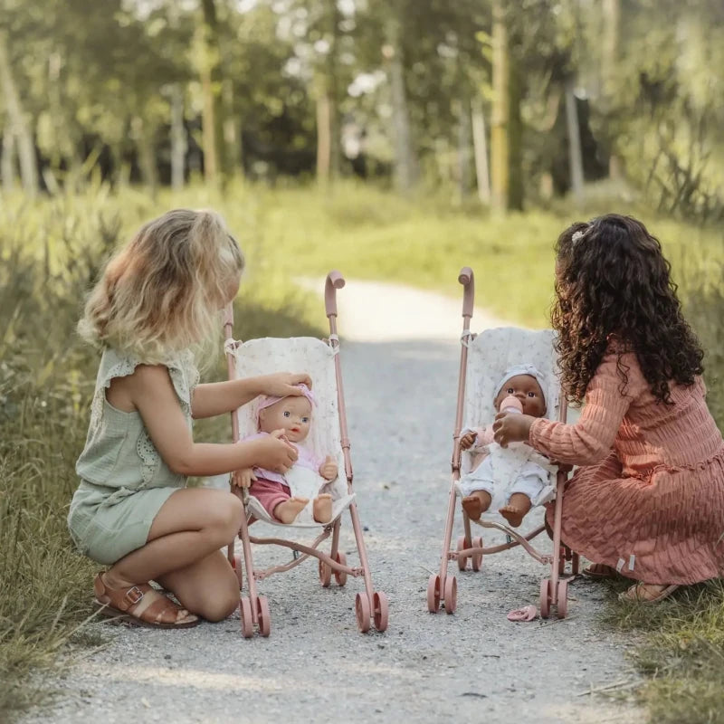 Little Dutch Metal Doll Stroller & Baby Doll Bundle – Dolls Prams for children, available at Learning Bugs UK