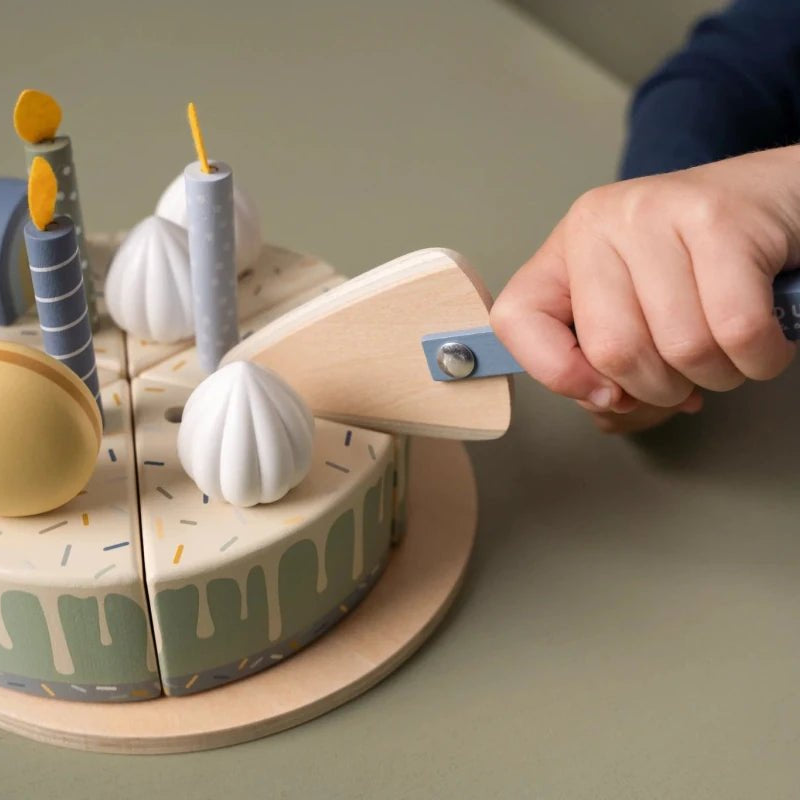 Little Dutch Birthday Crown & Wooden Birthday Cake Toy Set | Pink or Blue, Mix or Match – Fancy Dress for children, available at Learning Bugs UK