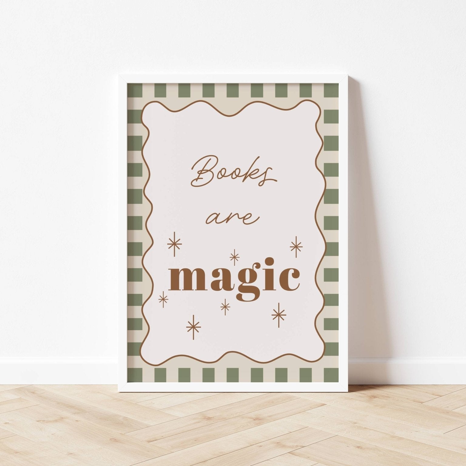 Buy Books Are Magic - Checkerboard Edition | Print for kids by Learning Bugs UK