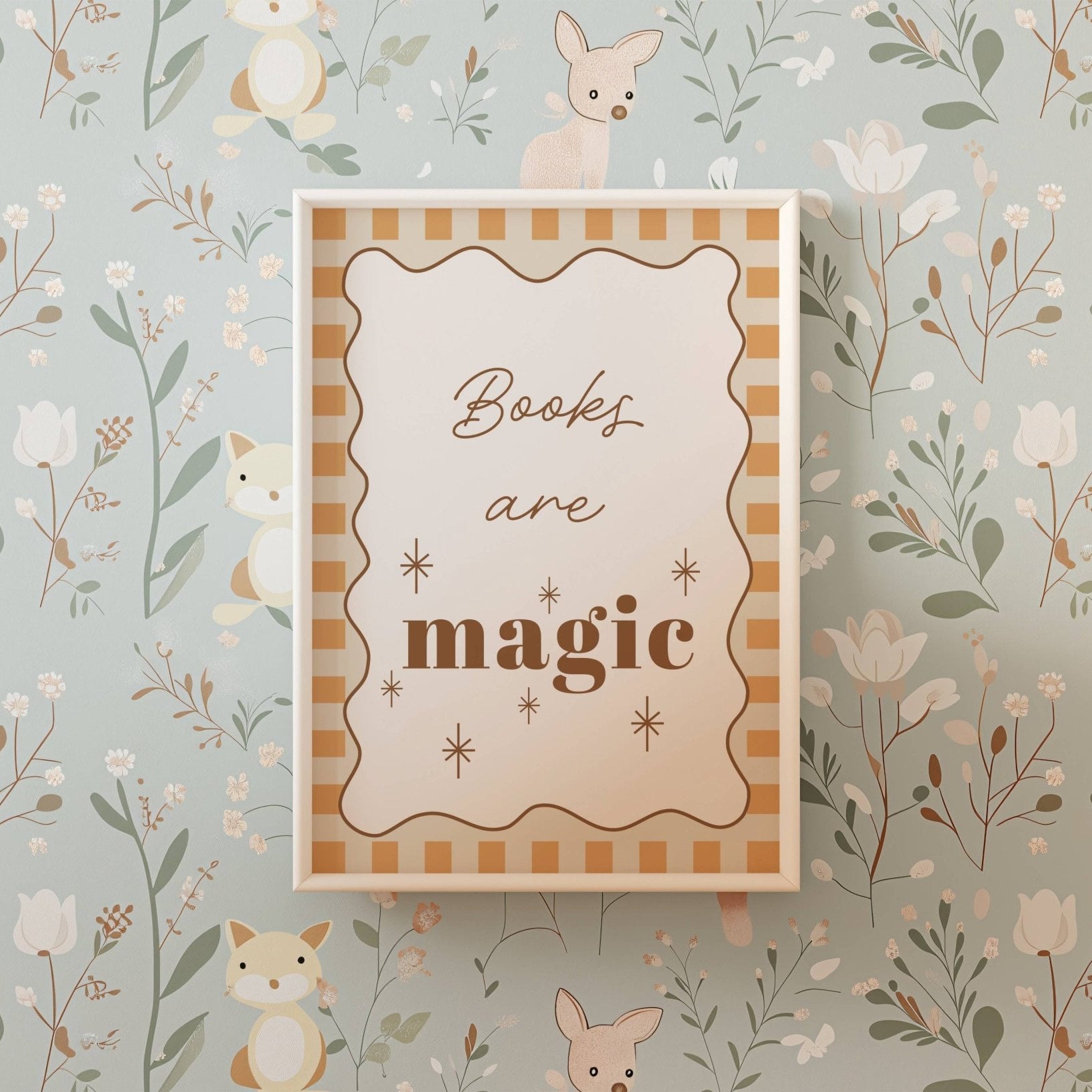 Buy Books Are Magic - Checkerboard Edition | Print for kids by Learning Bugs UK