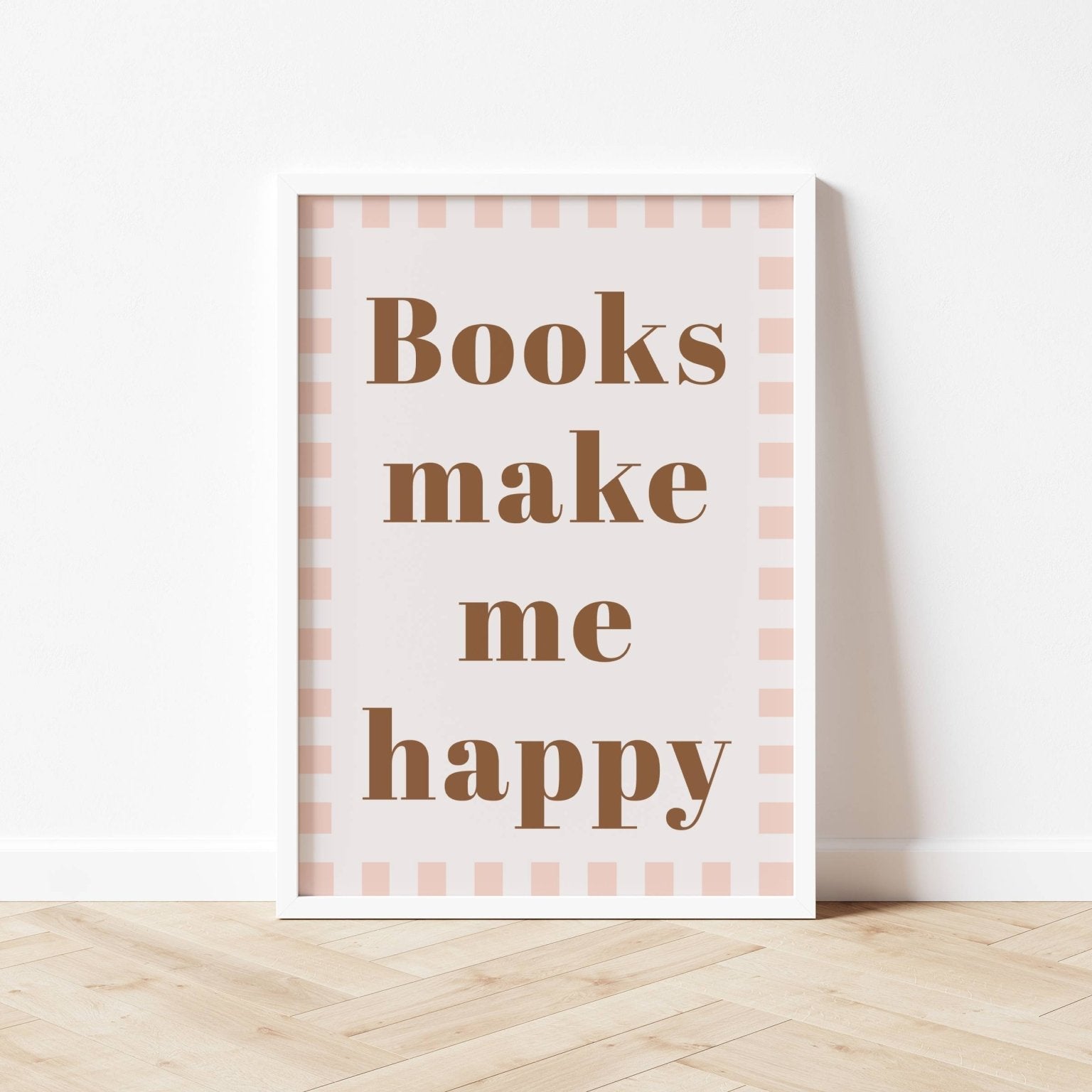 Buy Books Make Me Happy - Checkerboard Edition | Print for kids by Learning Bugs UK