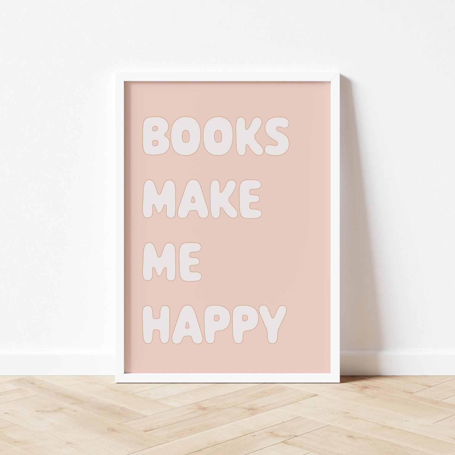 Buy Books Make Me Happy - Fine Art Print | for kids by Learning Bugs UK