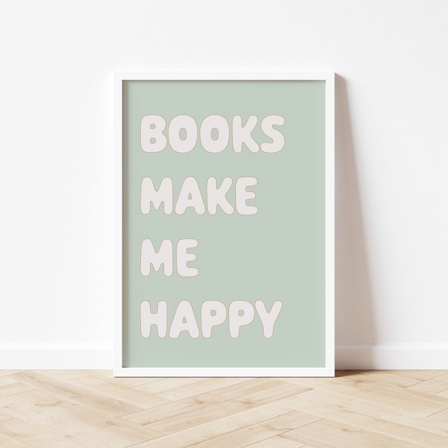 Buy Books Make Me Happy - Fine Art Print | for kids by Learning Bugs UK