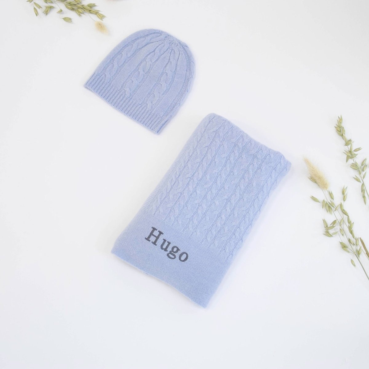 Classic Cashmere Baby Gift Set - Cornflower Blue – for children, available at Learning Bugs UK