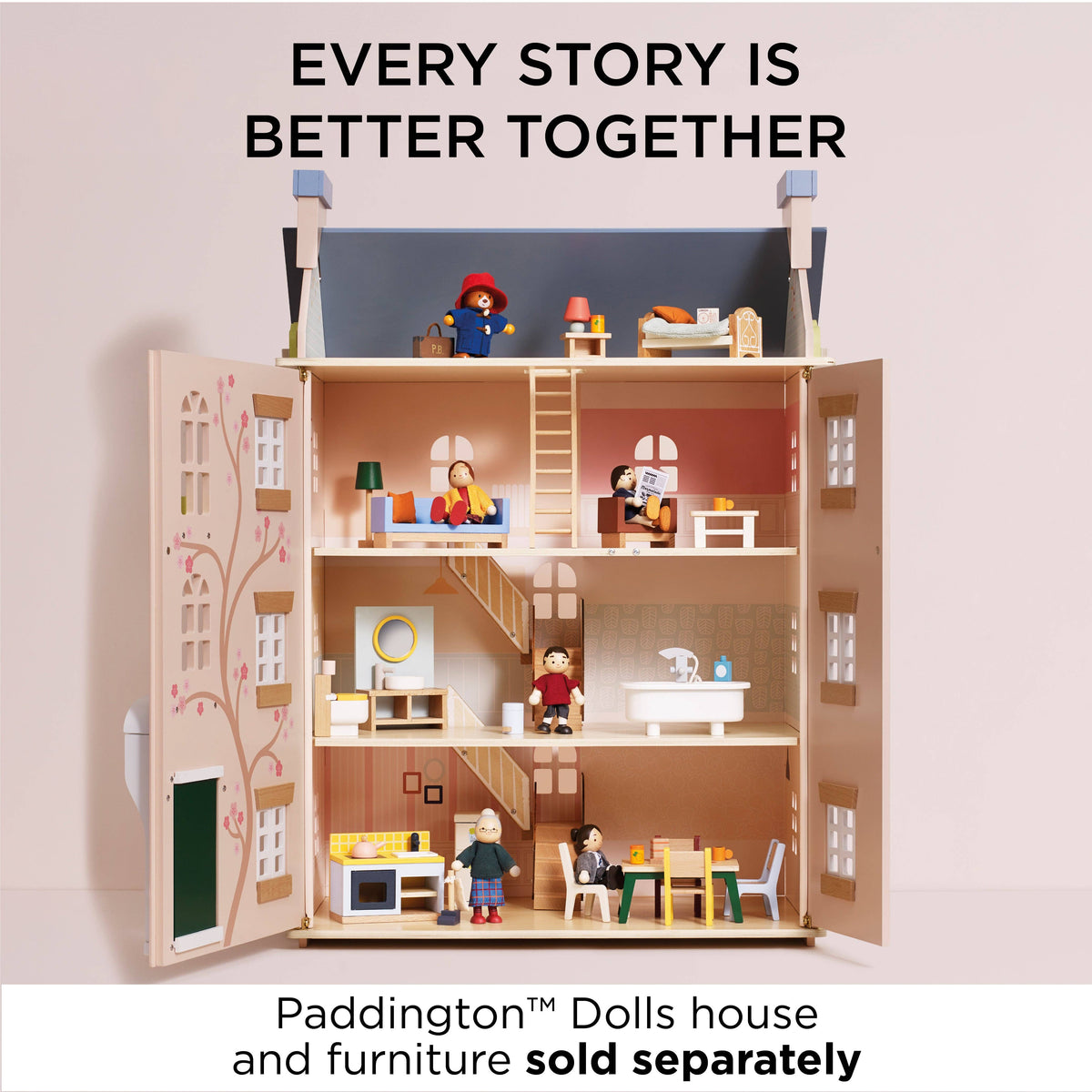 Le Toy Van Paddington figure and Brown family wooden dolls, photo 3 of 7