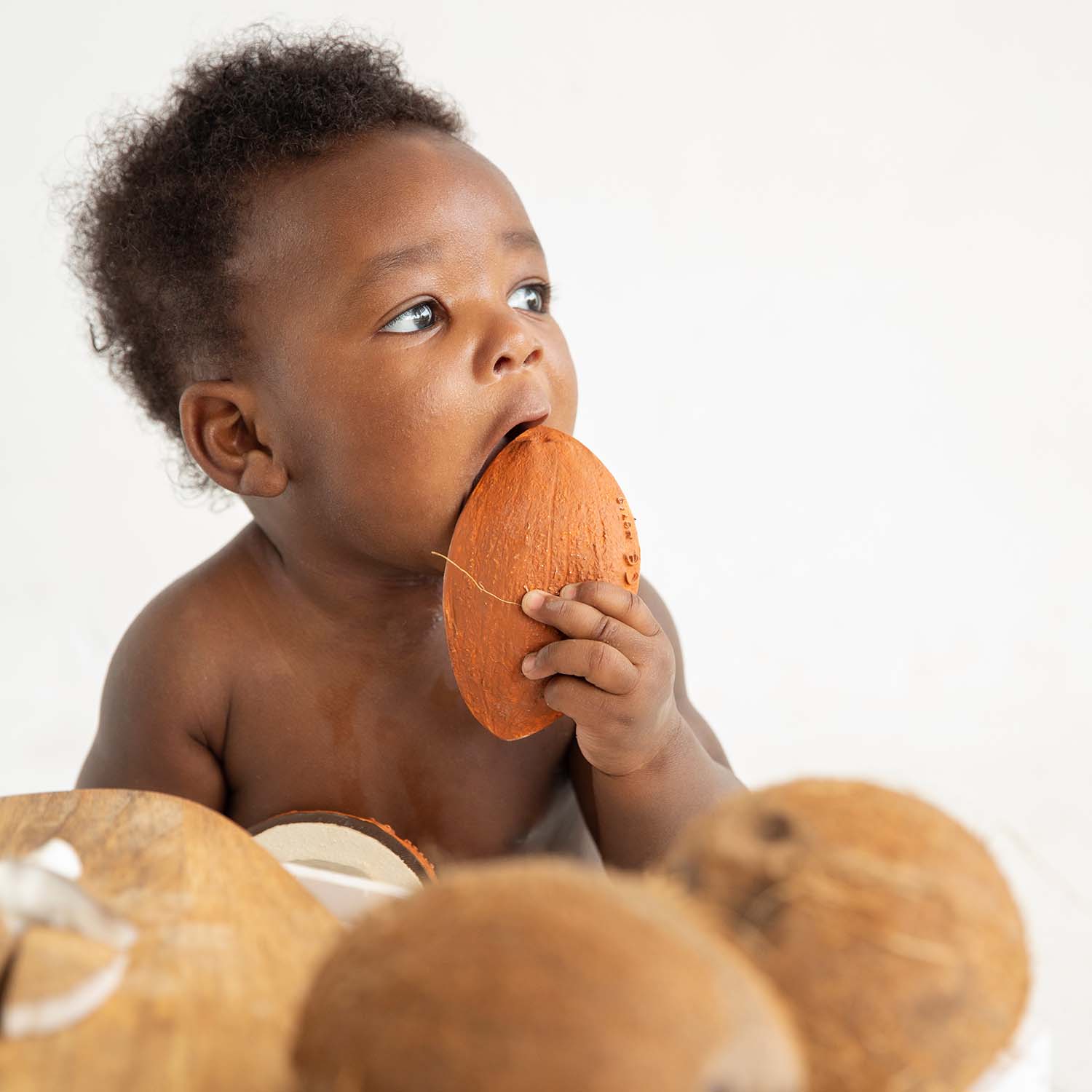 Oli & Carol Coco the Coconut Teether – Baby Teethers for children, available at Learning Bugs UK