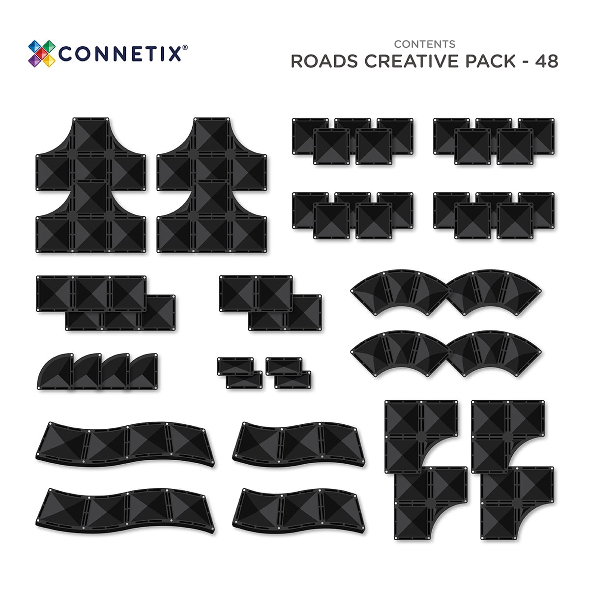 Buy NEW IN: CONNETIX - Creative Roads Pack 48 pc | for kids by Learning Bugs UK