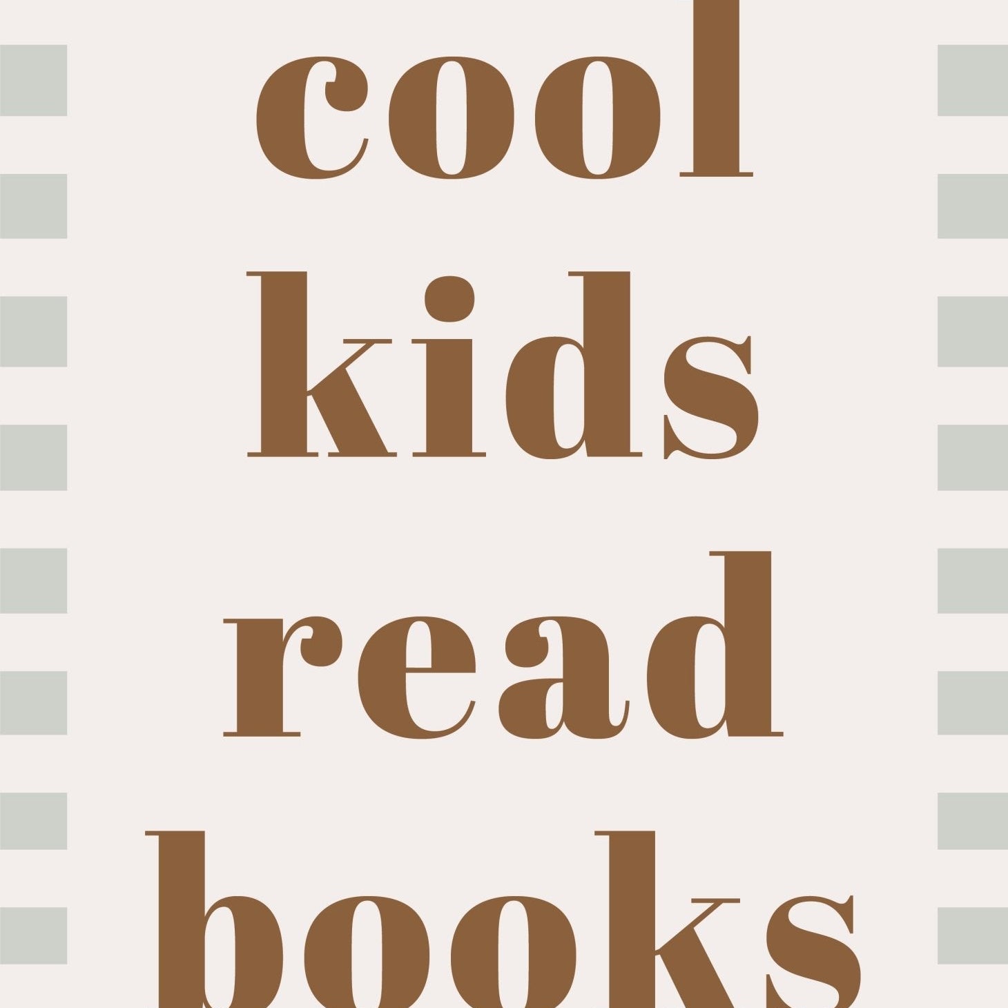 Buy Cool Kids Read Books - Checkerboard Edition | Print for kids by Learning Bugs UK