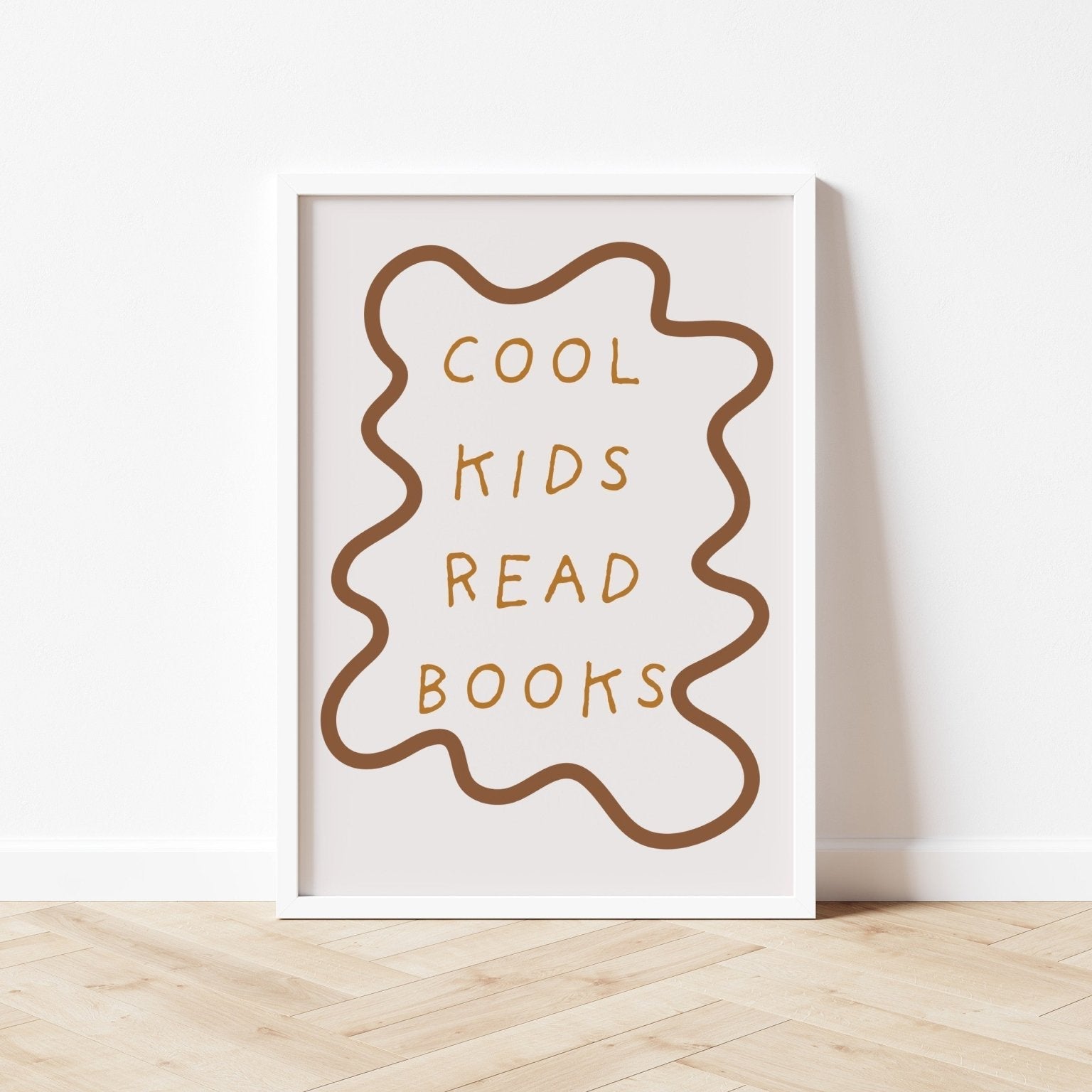 Buy Cool Kids Read Books - Wavy Edition - Fine Art Print | for kids by Learning Bugs UK