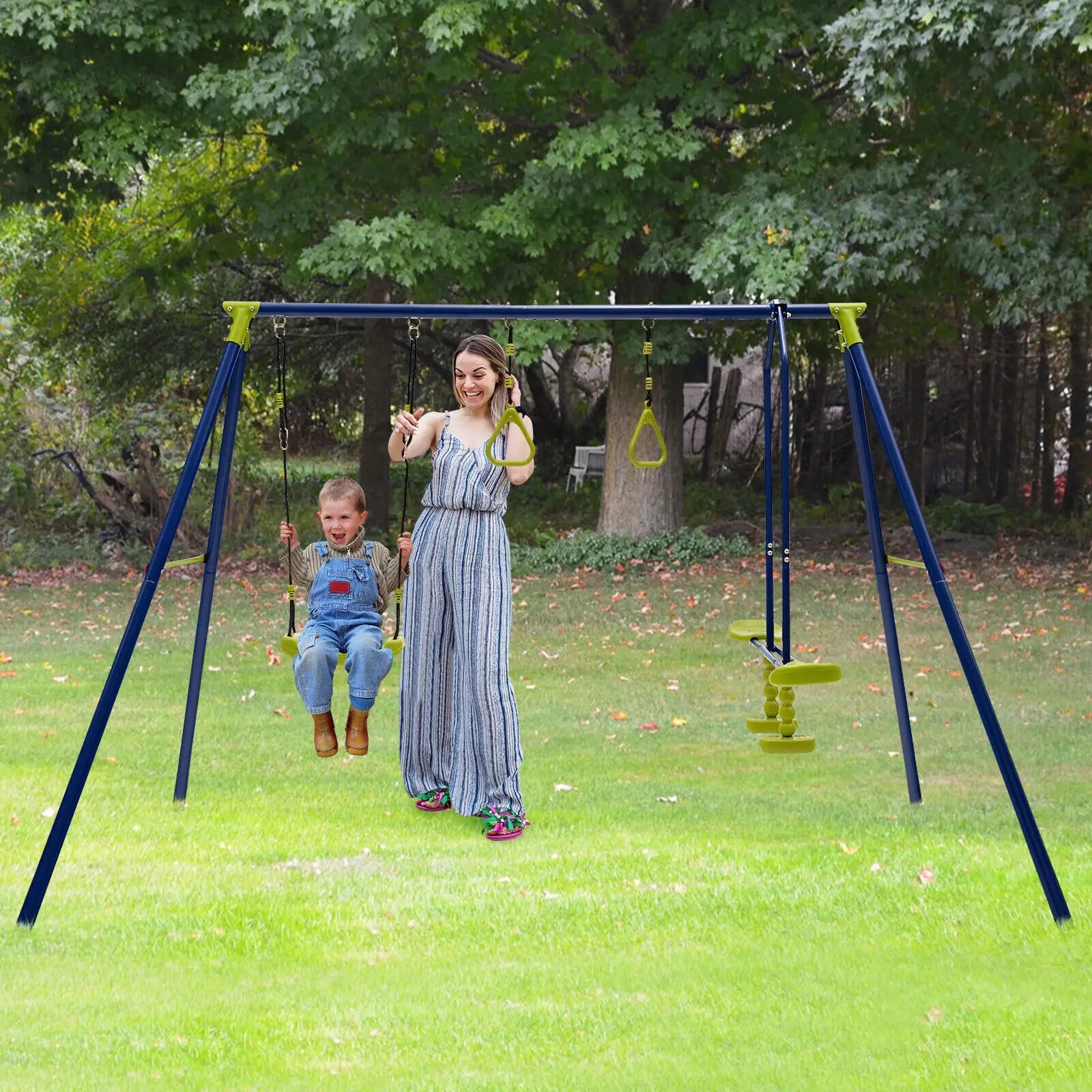 Buy 3 - in - 1 Multifunctional A - Frame Swing Set | for kids by Learning Bugs UK