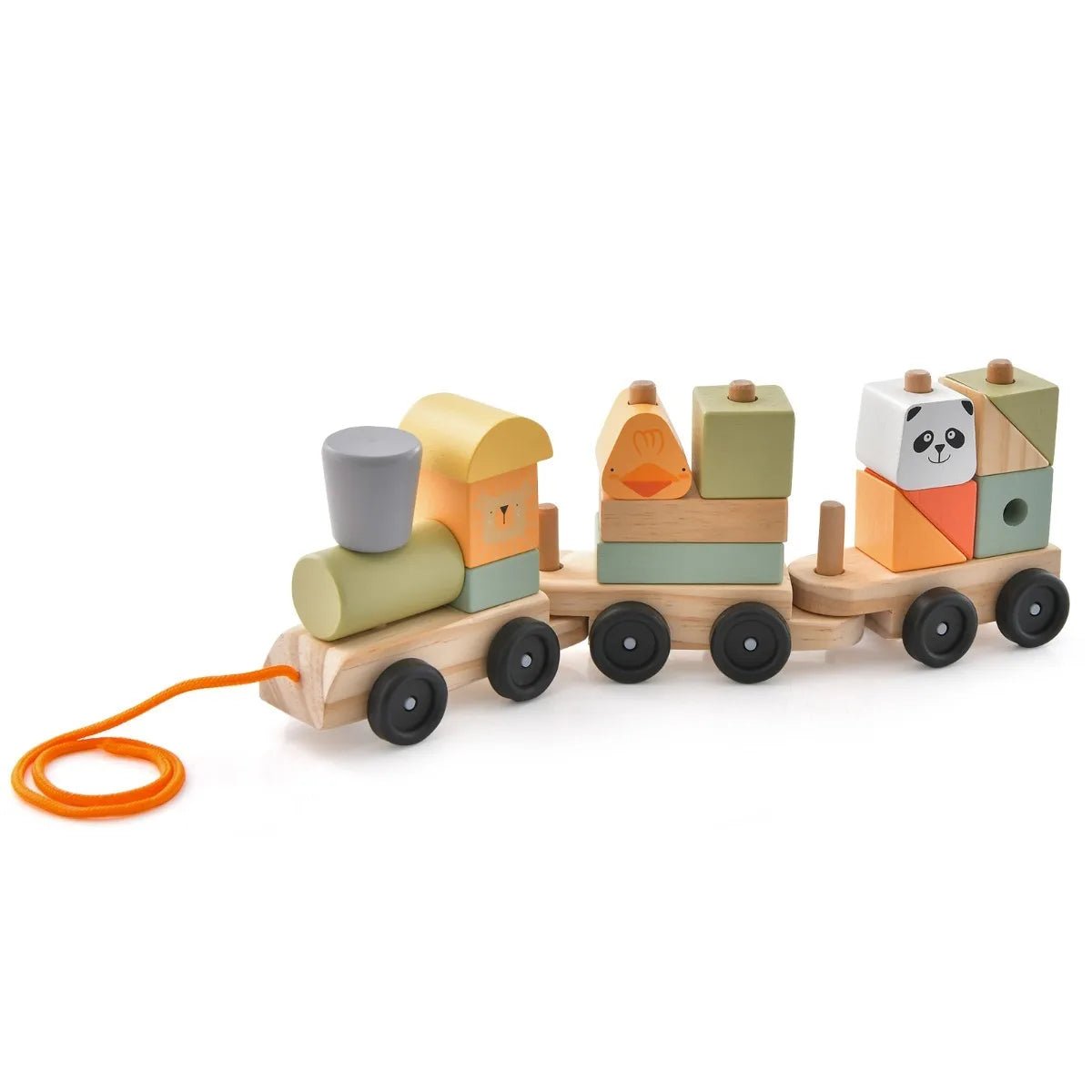 Buy 3 - Section Toy Train with Stackable Building Blocks | for kids by Learning Bugs UK