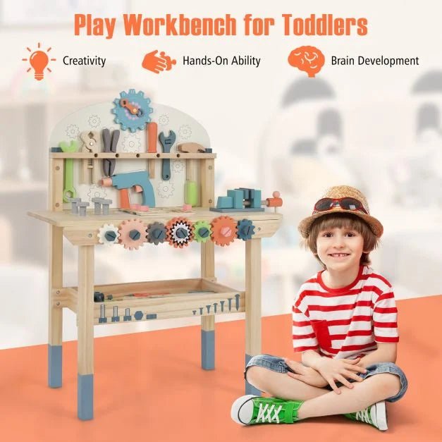 Buy Kids Play Tool Workbench with Rich Tool Set and Realistic Accessories | for kids by Learning Bugs UK
