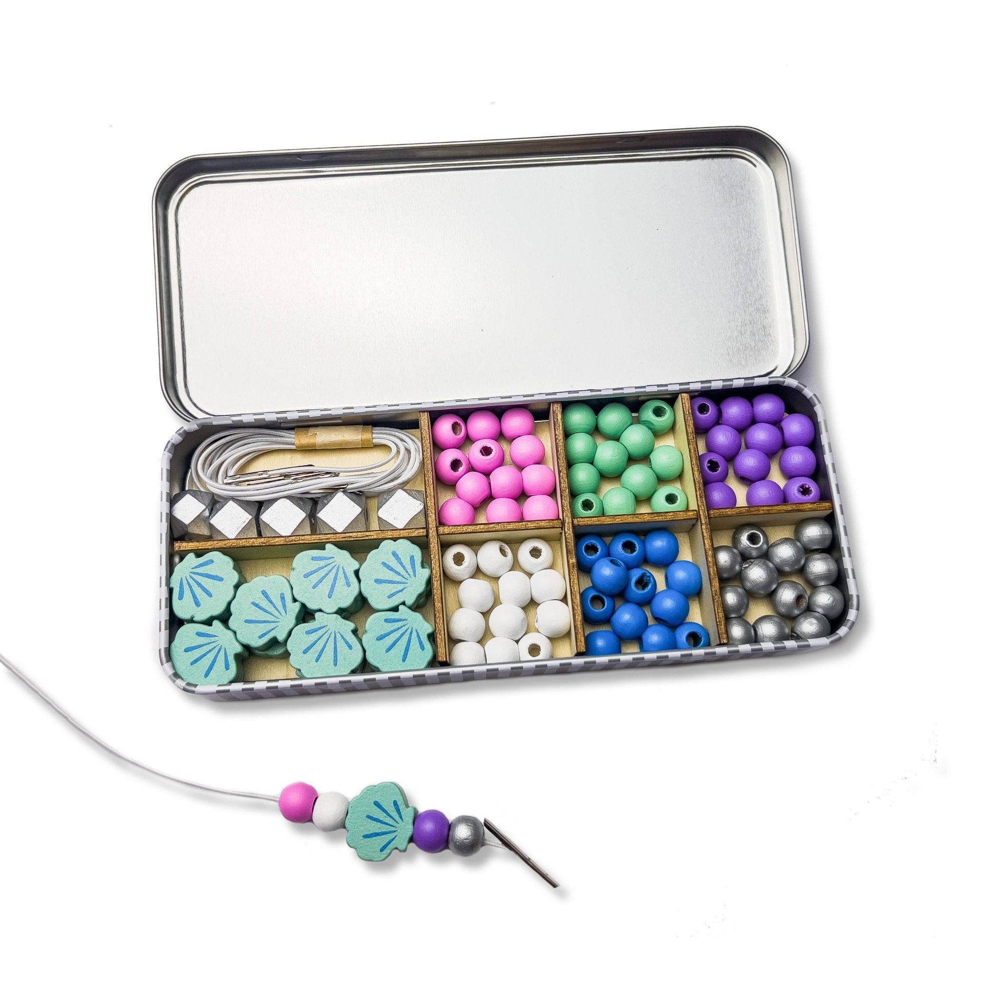 Buy Mermaid Bracelet Bead Kit | Art and Craft Box for kids by Learning Bugs UK
