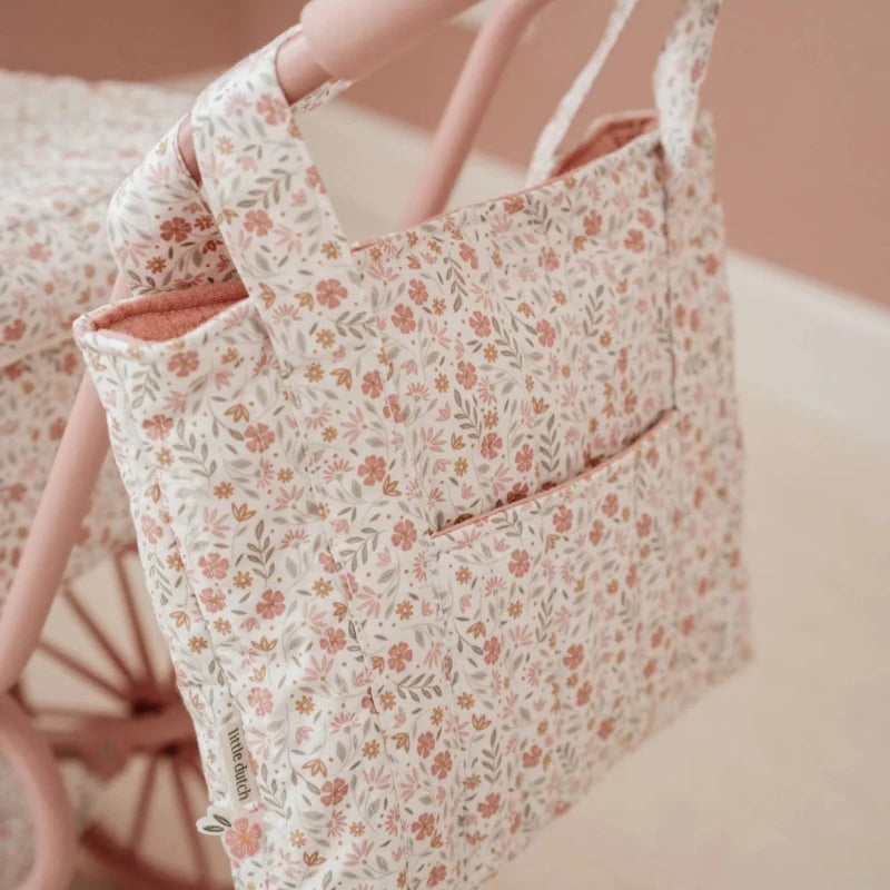 Baby Doll Nursery Bag Soft Flowers – for children, available at Learning Bugs UK