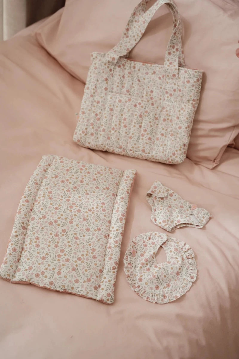 Baby Doll Nursery Bag Soft Flowers – for children, available at Learning Bugs UK