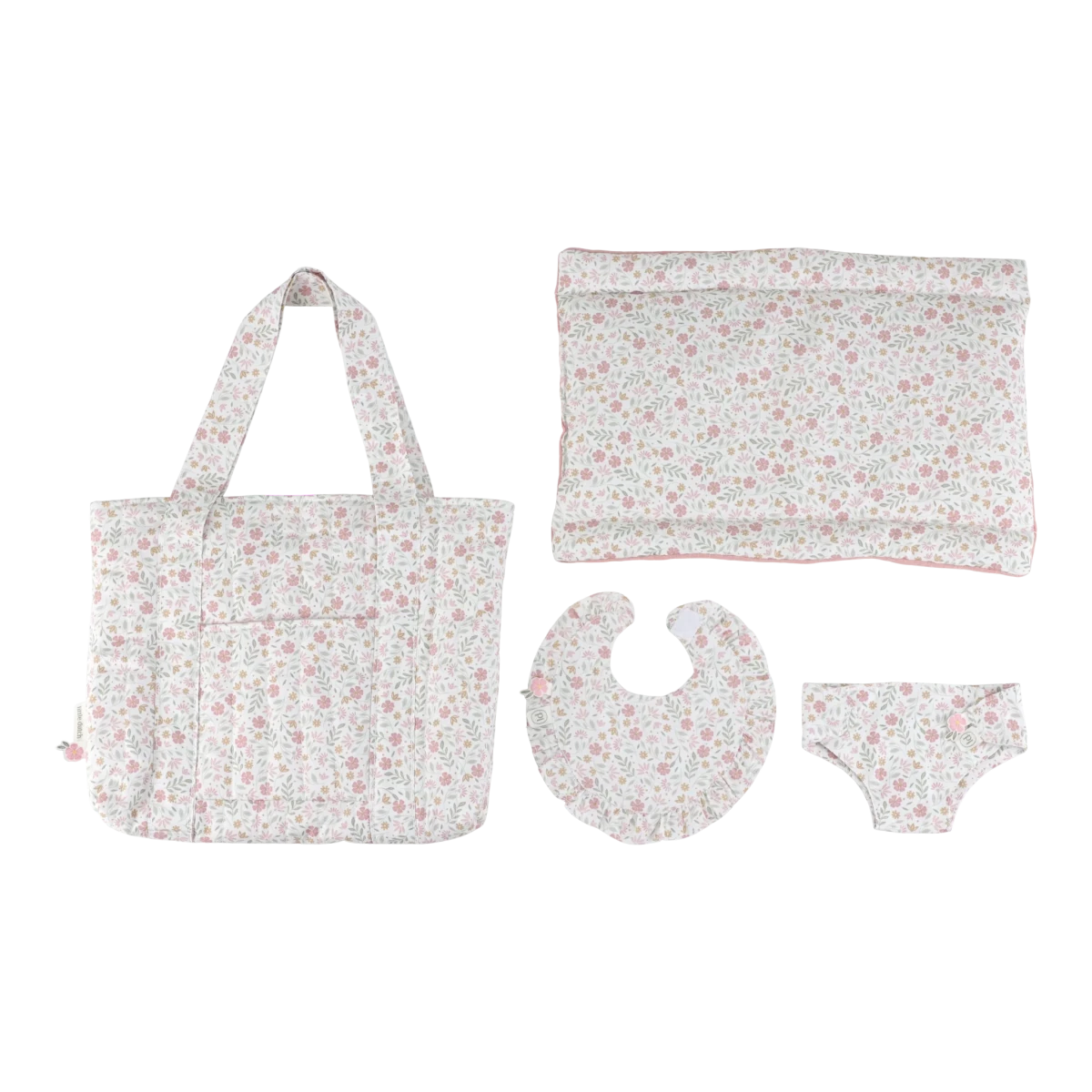 Baby Doll Nursery Bag Soft Flowers – for children, available at Learning Bugs UK