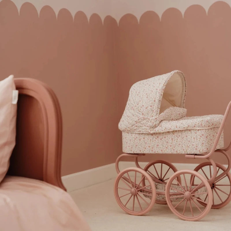 Metal Doll Pram White – for children, available at Learning Bugs UK