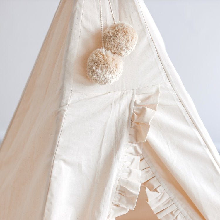MINICAMP Teepee Tent for Kids with Ruffled Trim – Teepees for children, available at Learning Bugs UK