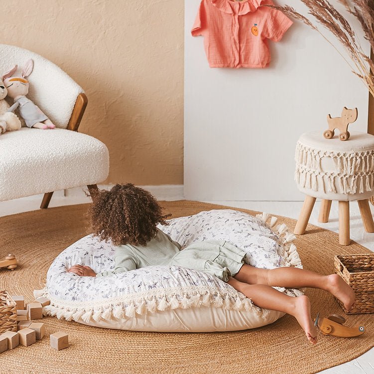 MINICAMP Kid's Floor Cushion in Forest Animal Pattern – Floor Pillows for children, available at Learning Bugs UK
