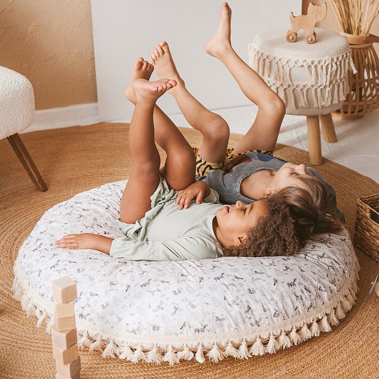 MINICAMP Kid's Floor Cushion in Forest Animal Pattern – Floor Pillows for children, available at Learning Bugs UK