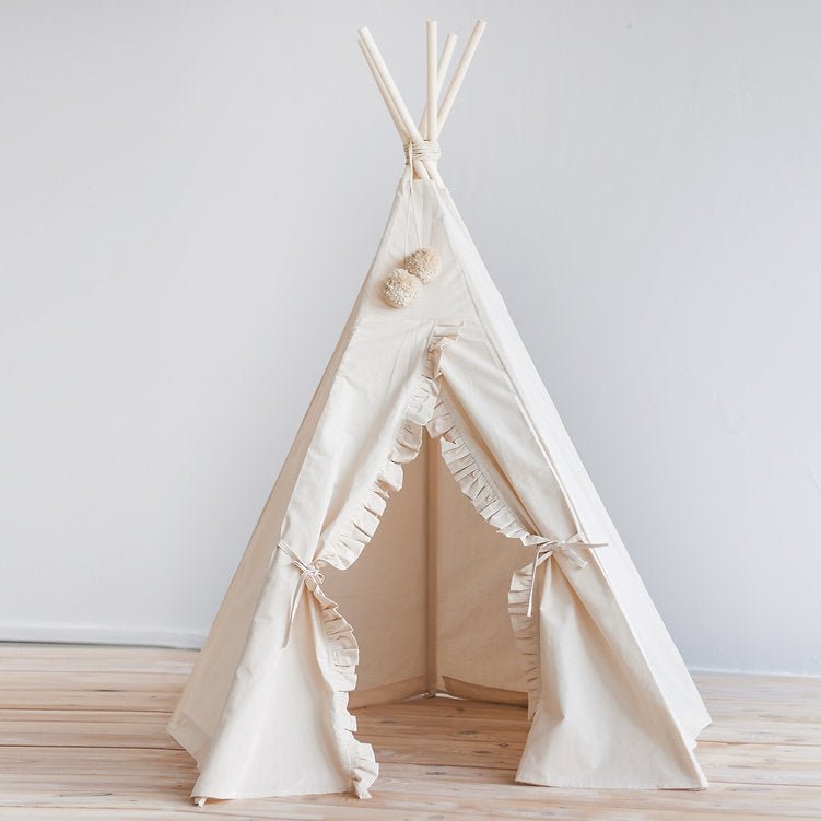MINICAMP Teepee Tent for Kids with Ruffled Trim – Teepees for children, available at Learning Bugs UK