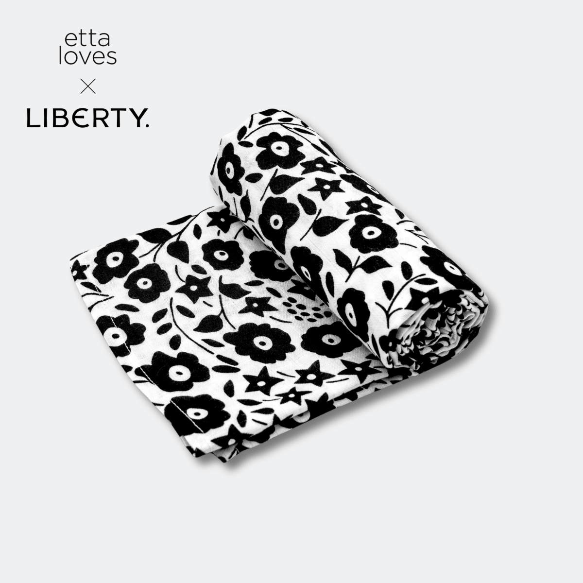 ETTA LOVES x LIBERTY – Sensory XL Muslin Swaddle – Muslin squares for children, available at Learning Bugs UK