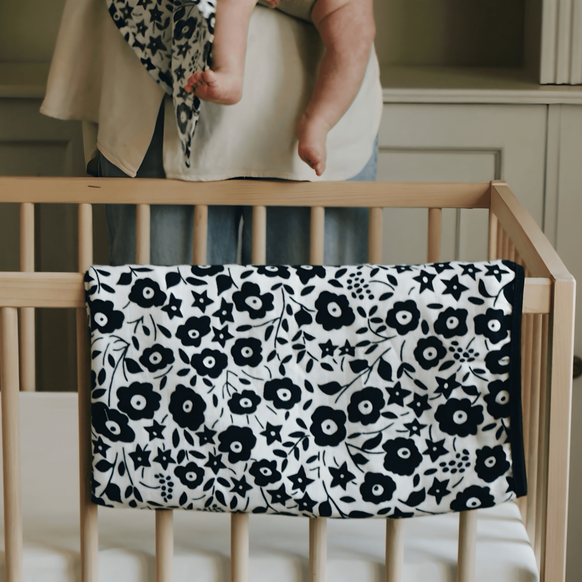 ETTA LOVES x LIBERTY – Sensory Muslin Blanket - Reversible – Blankets for children, available at Learning Bugs UK