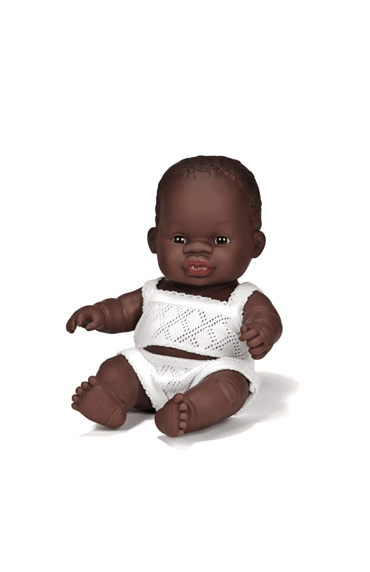 Miniland Anatomically Correct Baby Doll - Asian & Black, Girl or Boy (21 cm) by Miniland - Learning Bugs UK