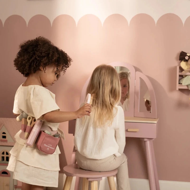 Wooden Hairdresser Set FSC – for children, available at Learning Bugs UK