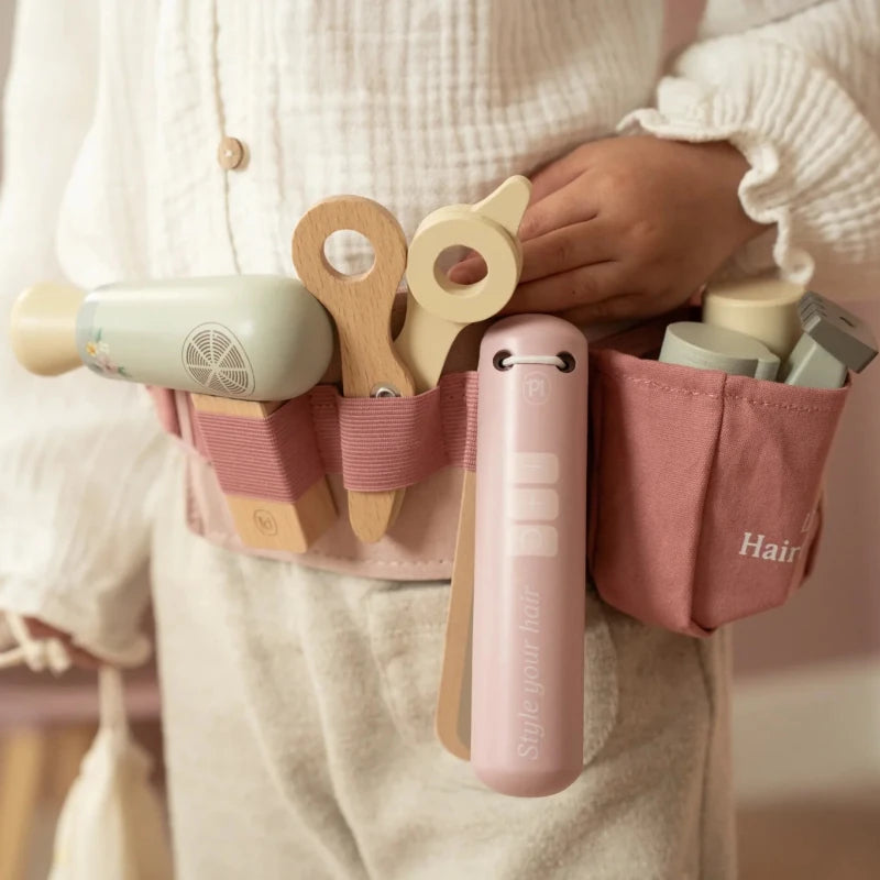 Wooden Hairdresser Set FSC – for children, available at Learning Bugs UK